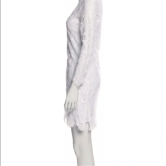 Frame White Long Sleeve Lace Cover Up Dress - Picture 2 of 7